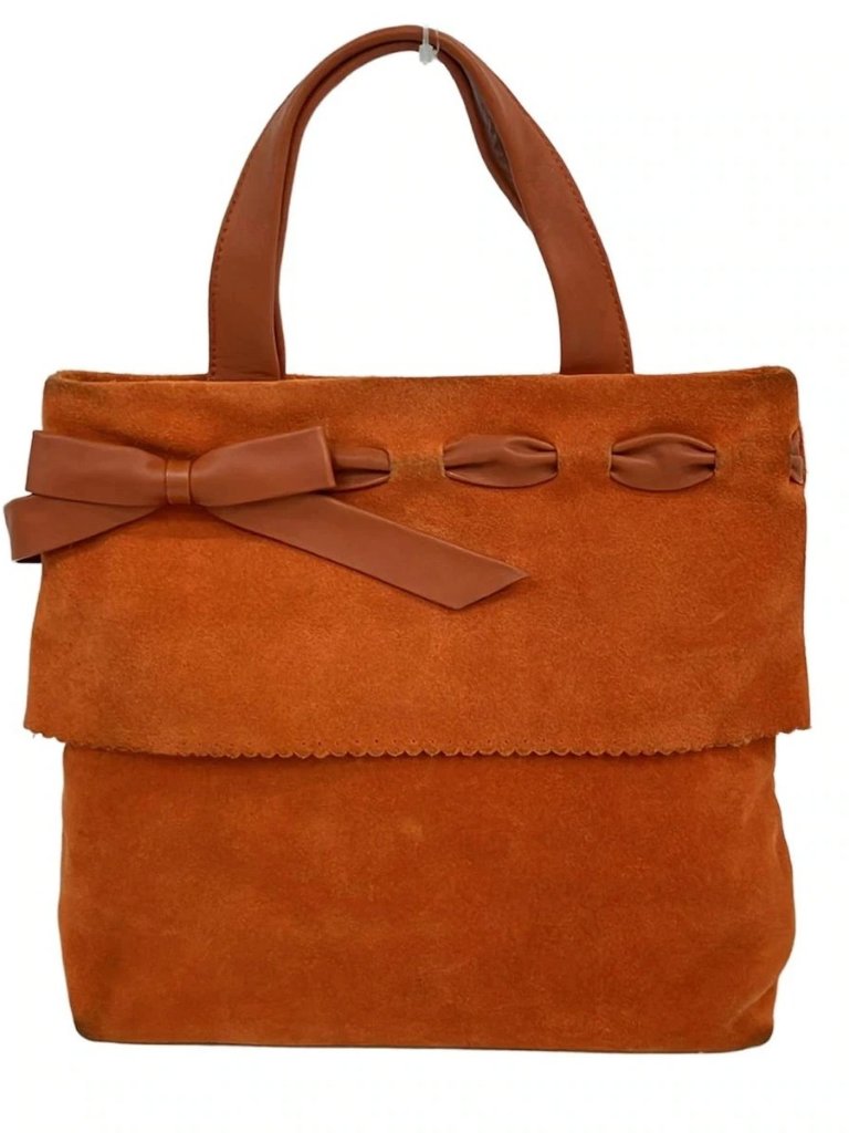 Furla - Orange Suede Tote Bag
